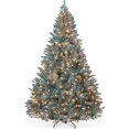 thumbnail image 1 of Best Choice Products 6ft Pre-Lit Blue Spruce Christmas Tree w/ Foldable Base, 250 Lights, 900 Tips, 1 of 7