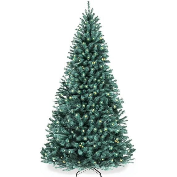 Best Choice Products 6ft Pre-Lit Blue Spruce Christmas Tree w/ Foldable Base, 250 Lights, 900 Tips
