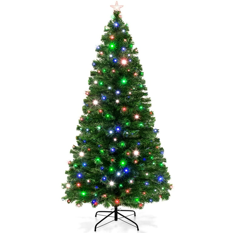 Walmart christmas trees with colored lights deals