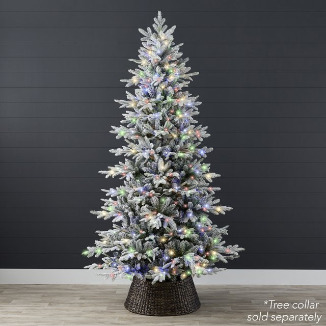 Best Choice Products 6ft PreLit Flocked Artificial Aspen Noble Fir