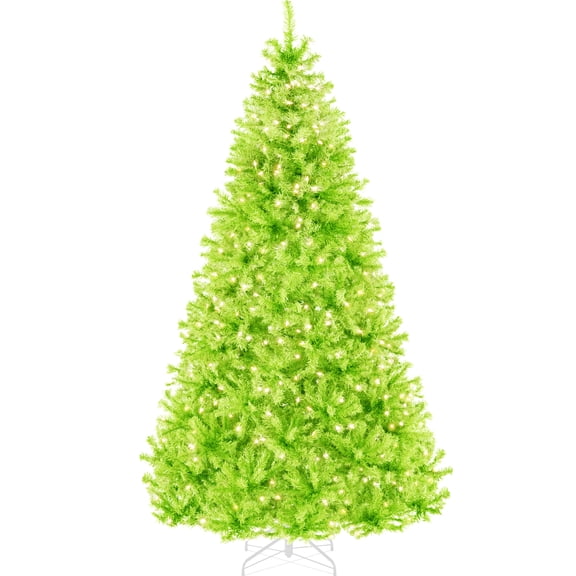 Best Choice Products 6ft Pre-Lit Lime Green Christmas Tree, Artificial Holiday Decoration w/ 250 Lights