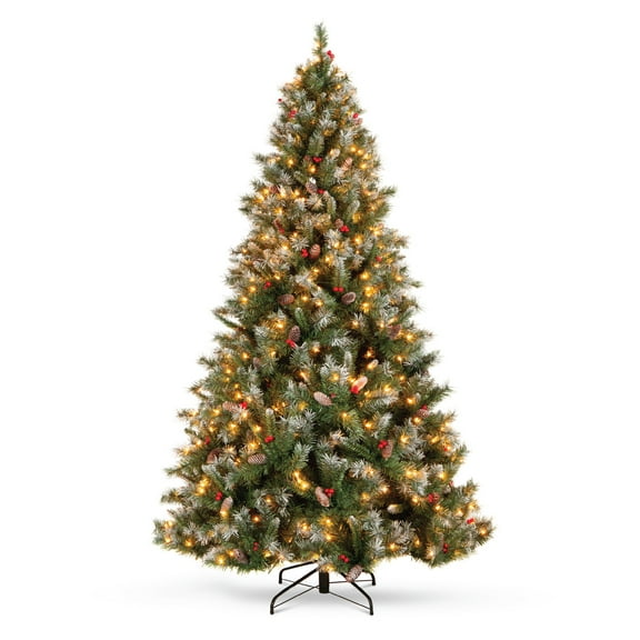 Best Choice Products 6ft Pre-Lit Pre-Decorated Holiday Christmas Tree w/ 818 Flocked Tips, 250 Lights, Base