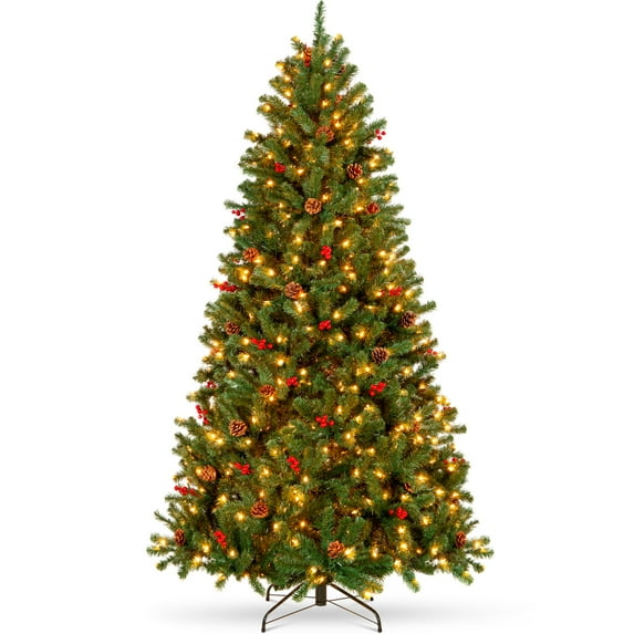 Best Choice Products 6ft Pre-Lit Pre-Decorated Holiday Spruce Christmas Tree w/ 798 Tips, 250 Lights, Metal Base