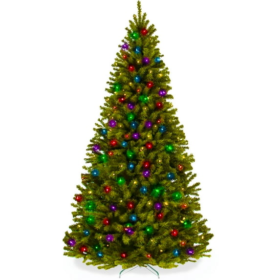 Best Choice Products 6ft Pre-Lit Spruce Hinged Artificial Christmas Tree w/ 250 Multicolored Lights, Stand