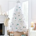 thumbnail image 1 of Best Choice Products 6ft Premium Artificial White Pampas Christmas Tree Holiday Decor w/ Foldable Metal Base, 1 of 9