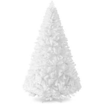 Best Choice Products 6ft Premium White Hinged Artificial Christmas Pine Tree w/ 1,000 Tips, Metal Base