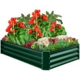 thumbnail image 1 of Best Choice Products 6x3x1ft Outdoor Metal Raised Garden Bed for Vegetables, Flowers, Herbs, Plants - Dark Green, 1 of 8