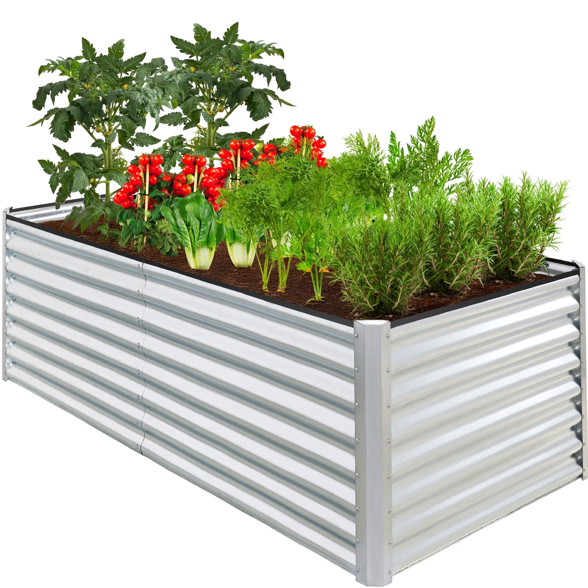 Best Choice Products 6x3x2 ft Outdoor Metal Raised Garden Bed
