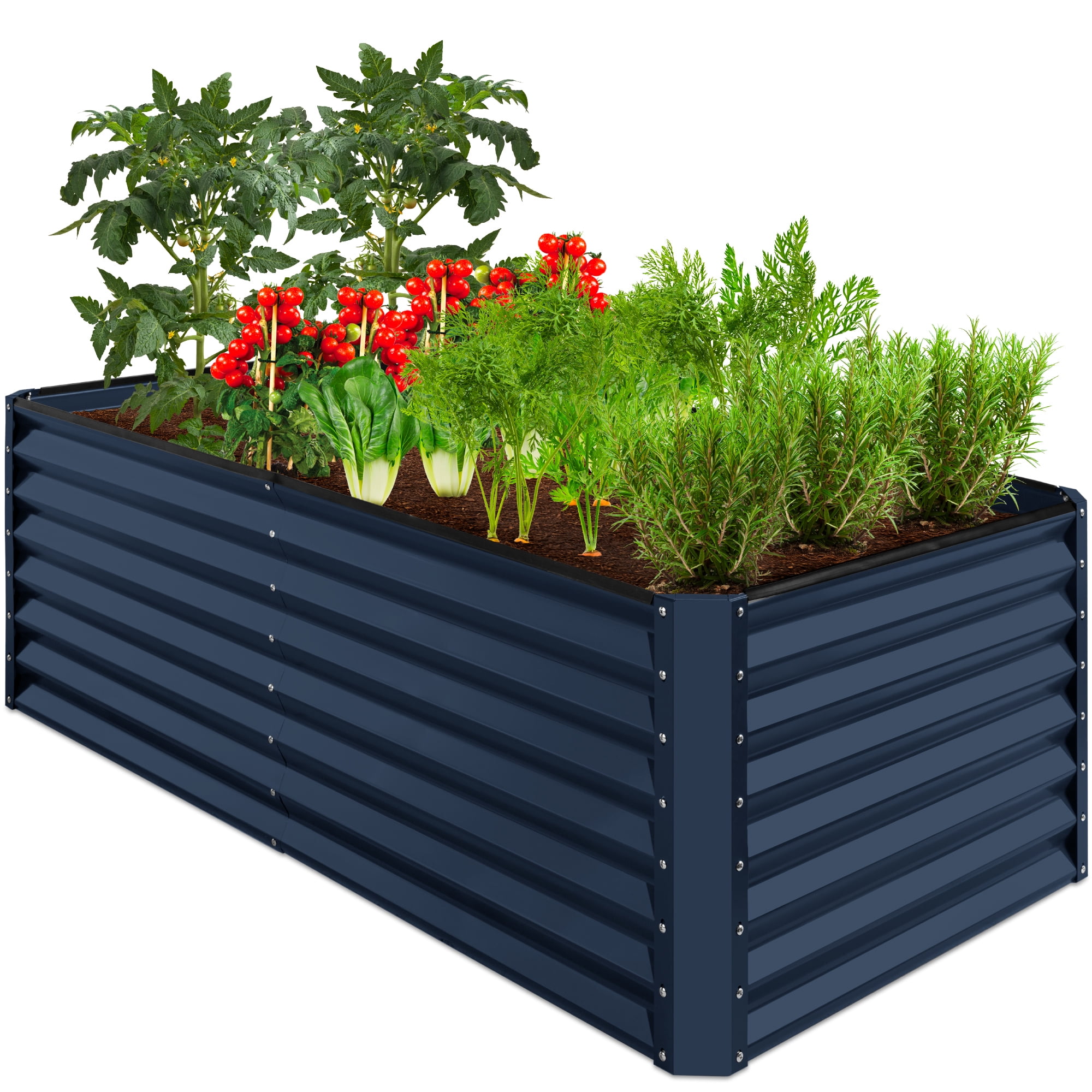 6feet #1 #2 7'6feet #2 ３本セット Outdoor Metal Raised Garden Bed, 6x3x2ft, Gray, Powder-Coated