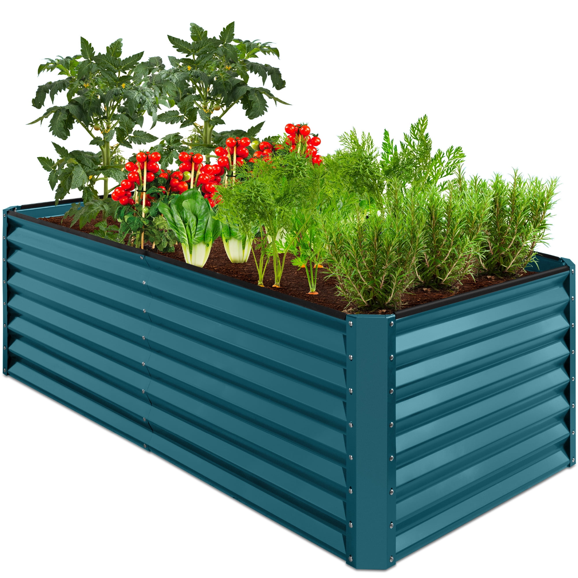 Best Choice DIY 6x3x2ft Metal Raised Garden Bed, Planter for