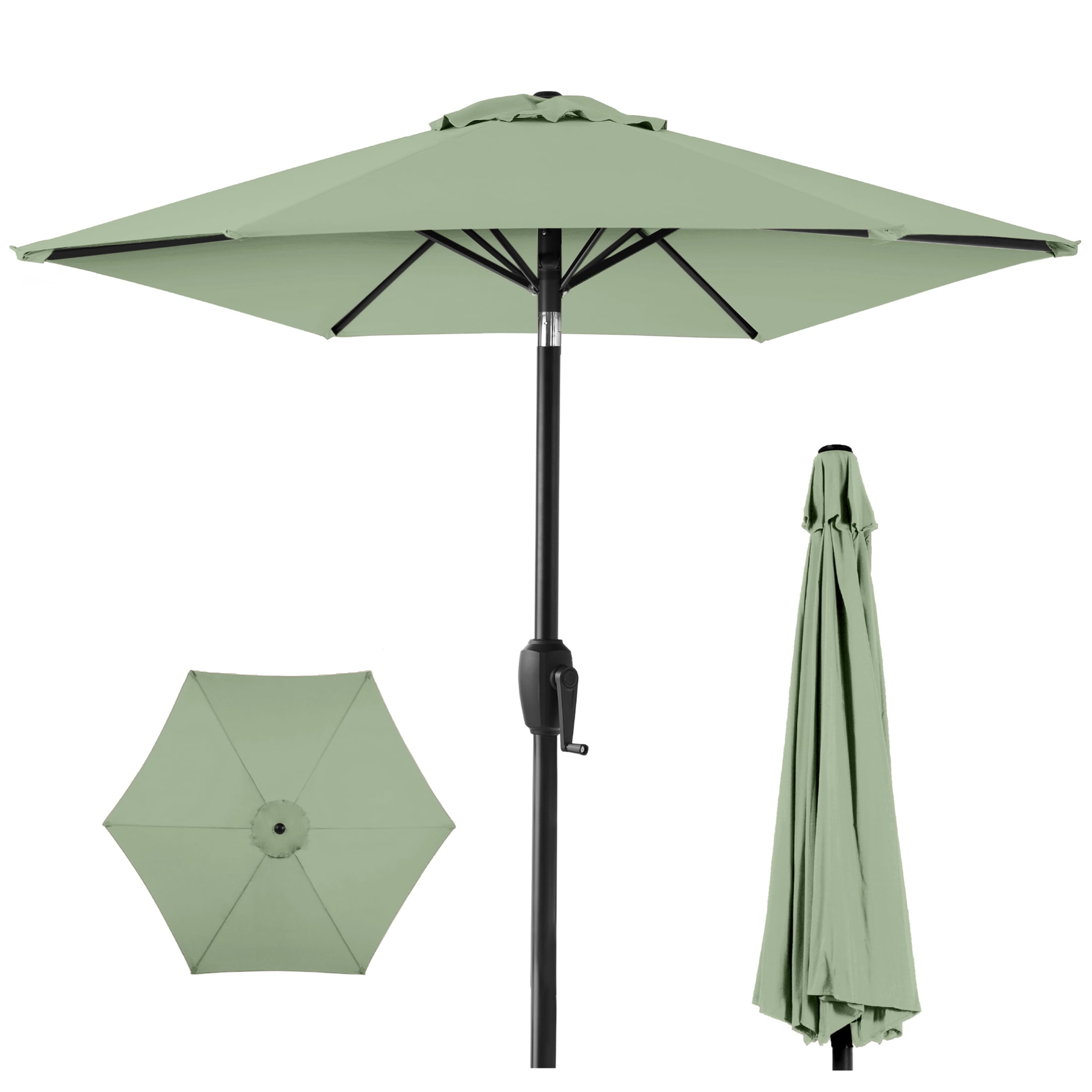 height of 7 foot patio umbrella Sunnydaze Outdoor with Tilt & Crank, Burnt Orange, 7.5ft Overall Dimensions Srinidhi 84 Umbrella with Counter