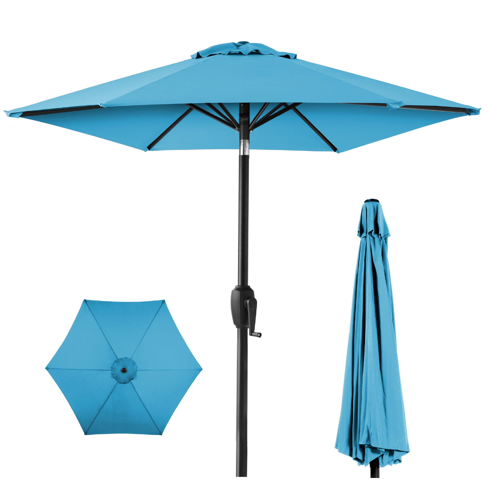 best 7.5 ft patio umbrella Best Choice Products 7.5ft Heavy-Duty Outdoor Market Patio Umbrella w/ Push Button Tilt, Easy Crank