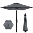 thumbnail image 1 of Best Choice Products 7.5ft Heavy-Duty Outdoor Market Patio Umbrella w/ Push Button Tilt, Easy Crank - Slate, 1 of 8