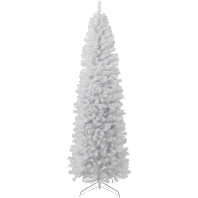 Best Choice Products 7.5ft White Artificial Holiday Christmas Pencil