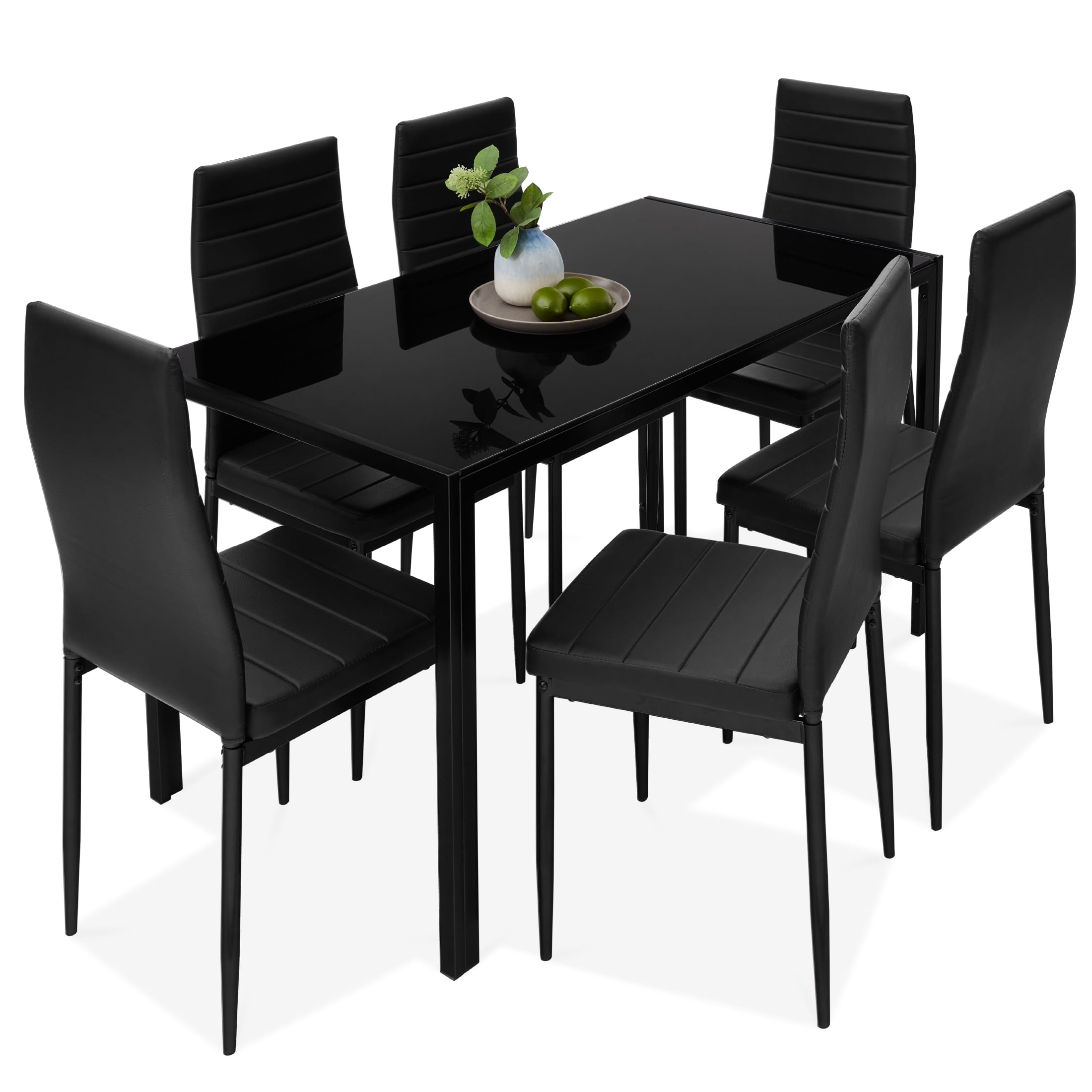 Costway 5-Piece Mid Century Dining Set, Black 29.5'' Table Costway 5-Piece Mid Century Dining Set, Black 29.5'' Table