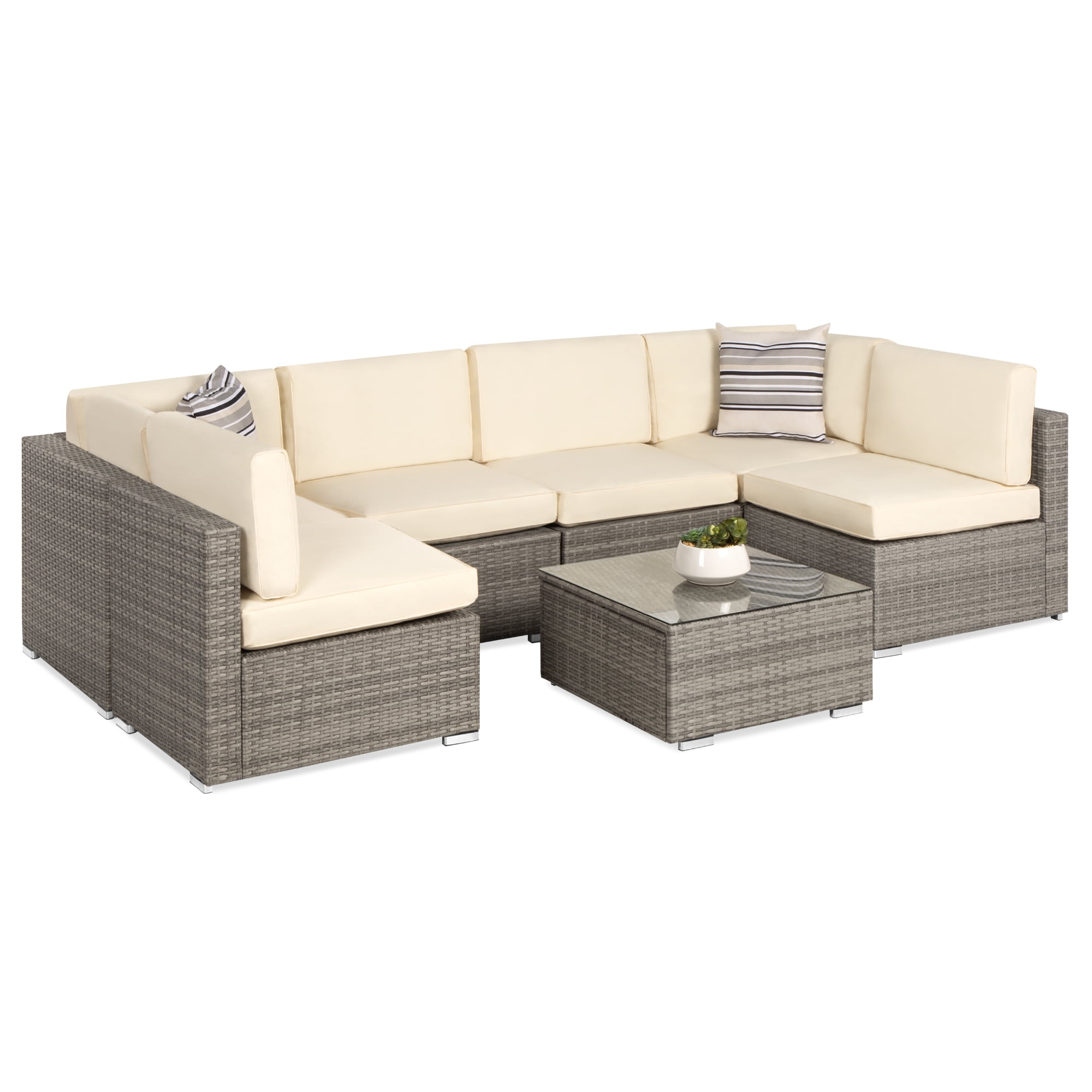 Best Choice Products Outdoor Wicker Sofa Set