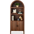 thumbnail image 1 of Best Choice Products 72" Tall Arched Pantry Cabinet w/ Doors, 5-Tier Storage Cabinet w/Adjustable Shelves - Walnut, 1 of 10