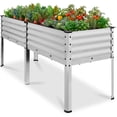 thumbnail image 1 of Best Choice Products 72x24x30in Non Toxic Elevated Galvanized Metal Garden Bed Corner Protectors - Silver, 1 of 9