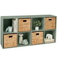 thumbnail image 1 of Best Choice Products 8-Cube Bookshelf, 13.5in Display Storage System, Organizer w/ Removable Back Panels - Sage, 1 of 9