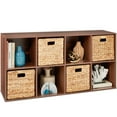 thumbnail image 1 of Best Choice Products 8-Cube Bookshelf, 13.5in Display Storage System, Organizer w/ Removable Back Panels - Walnut, 1 of 9