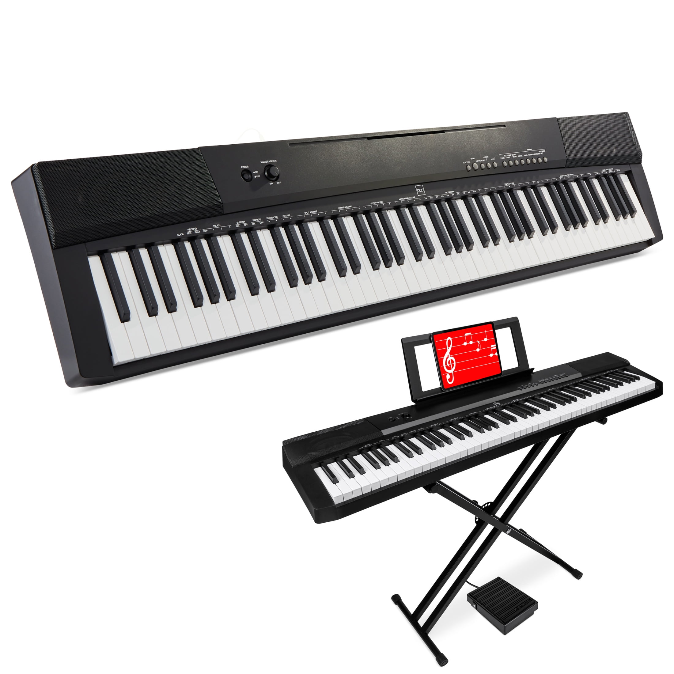 Souvenir Portaal Soms soms Best Choice Products 88-Key Digital Piano Set with Weighted Keys, Sustain  Pedal, and Stand - Walmart.com