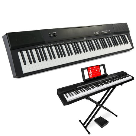 Best Choice Products 88-Key Digital Piano Set with Weighted Keys, Sustain Pedal, and Stand