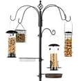Best Choice 89in Outdoor Bird Feeding Station, 6Hook Steel Stand w/ 4