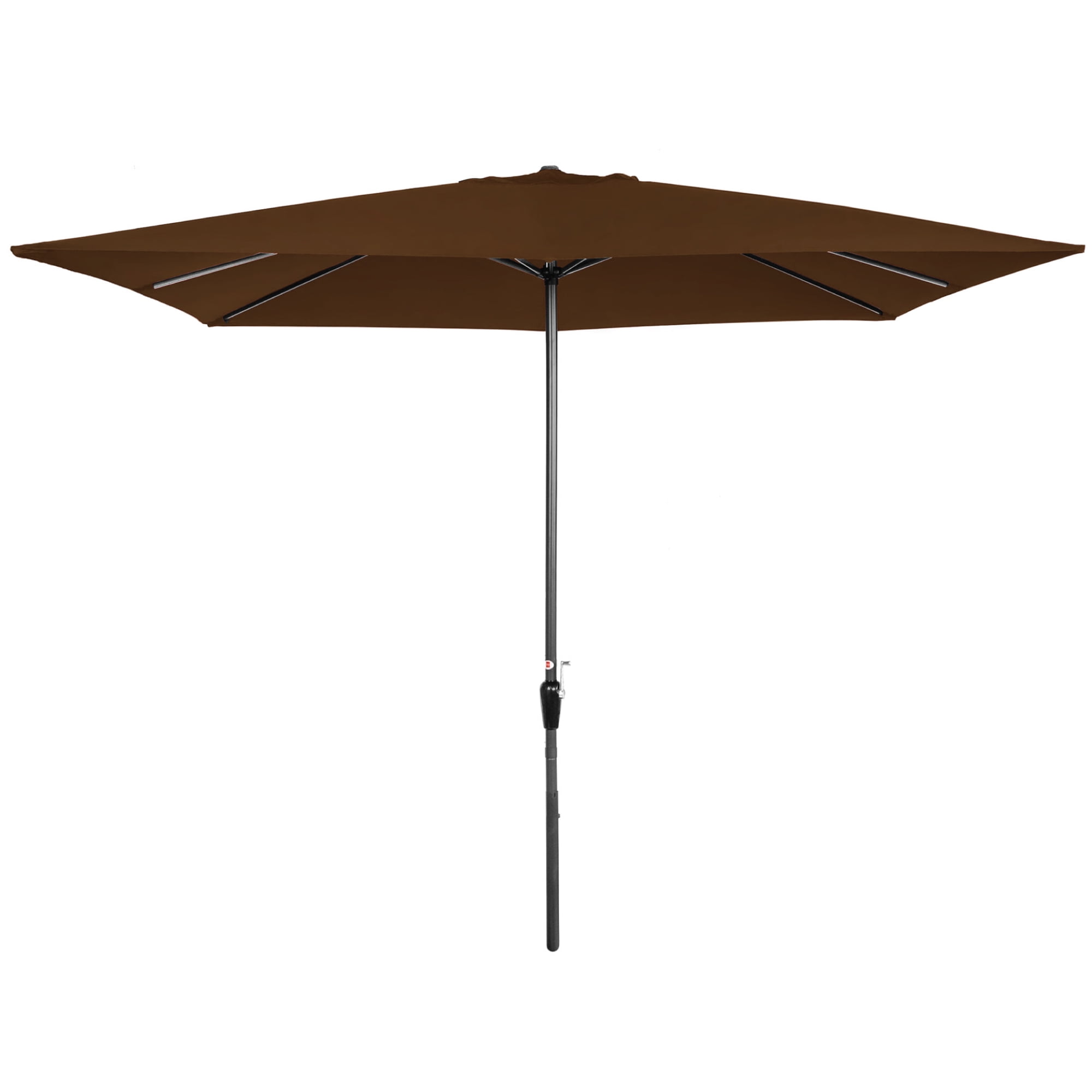 7-ft push-button tilt rectangular patio umbrella Outsunny Patio Umbrella with Crank & Tilt