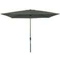 thumbnail image 1 of Best Choice Products 8x11ft Rectangular Patio Umbrella w/ Crank, Fade-Resistant 210G Polyester Fabric - Gray, 1 of 6