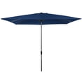 thumbnail image 1 of Best Choice Products 8x11ft Rectangular Patio Umbrella w/ Crank, Fade-Resistant 210G Polyester Fabric - Navy Blue, 1 of 7