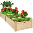 thumbnail image 1 of Best Choice Products 8x2ft Outdoor Wooden Raised Garden Bed Planter for Grass, Lawn, Yard - Natural, 1 of 8