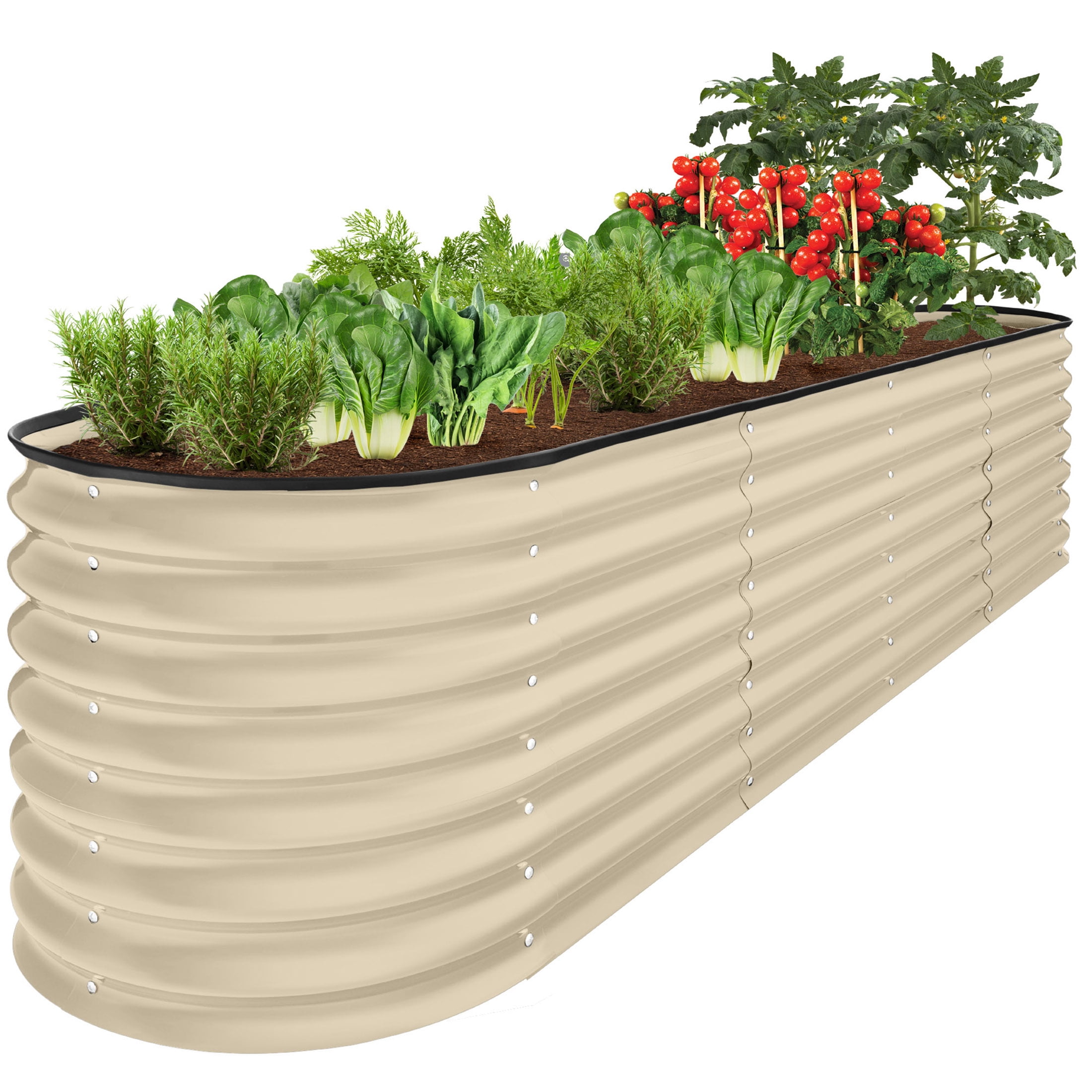 Best Choice Large Steel Metal Raised Garden Bed, O