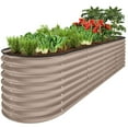 thumbnail image 1 of Best Choice Products 8x2x2ft Metal Raised Garden Bed, Oval Outdoor Planter Box w/ 4 Support Bars - Taupe, 1 of 8