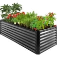 thumbnail image 1 of Best Choice Products 8x4x2ft Outdoor Metal Raised Garden Bed, Planter Box for Vegetables, Flowers, Herbs - Gray, 1 of 8