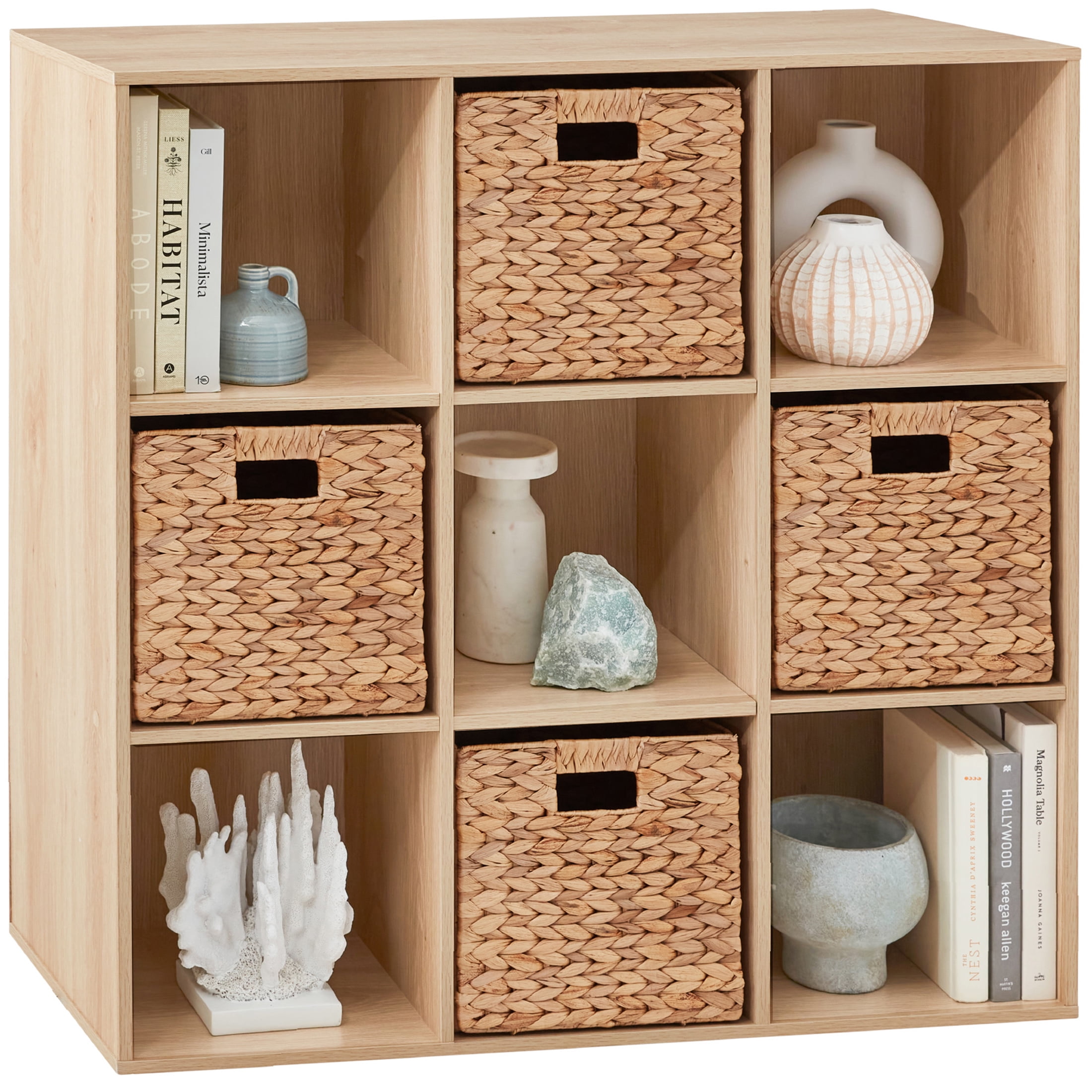 置物 sundaysbest Best Choice Products 9-Cube Bookshelf, 11in Display Storage
