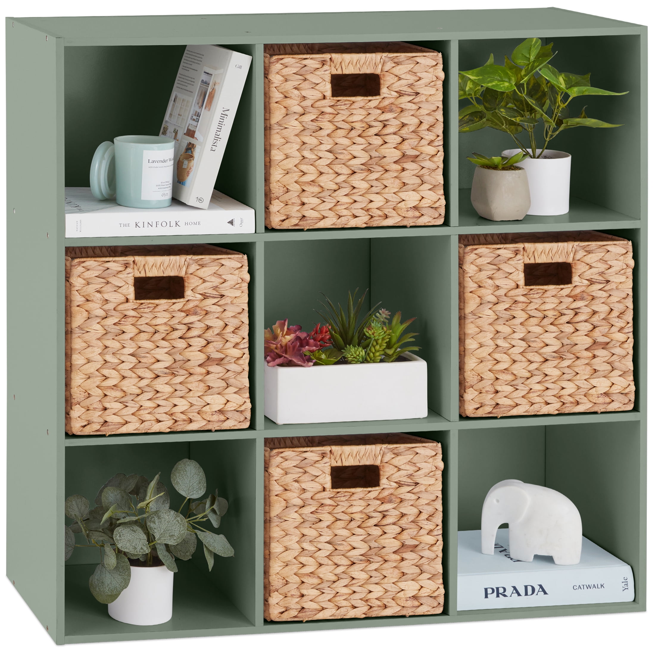 Best Choice Products 9-Cube Bookshelf, 11in Display Storage Organizer w ...