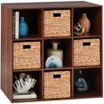 thumbnail image 1 of Best Choice Products 9-Cube Bookshelf, 11in Display Storage Organizer w/ 3 Removable Back Panels - Walnut, 1 of 9