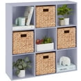 thumbnail image 1 of Best Choice Products 9-Cube Bookshelf, 13.5in Display Storage System, Organizer w/ Removable Back Panels - Lavender, 1 of 9