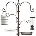 thumbnail image 1 of Best Choice Products 91in 4-Hook Bird Feeding Station, Steel Multi-Feeder Stand w/ 2 Feeders, Tray, Bird Bath - Brown, 1 of 9