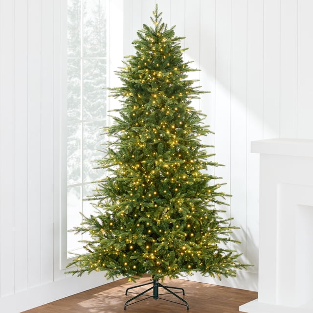 Best Choice Products 9ft Pre-Lit Artificial Full Aspen Noble Fir ...