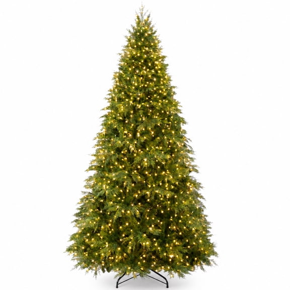 Best Choice Products 9ft Pre-Lit Cedar Cypress Christmas Tree TwinkleMAX Twinkling Lights Lighted Artificial Decor