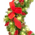 thumbnail image 1 of Best Choice Products 9ft Pre-Lit Christmas Garland w/ 100 Lights, Pine Cones, Berries, 1 of 8