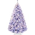 thumbnail image 1 of Best Choice Products 9ft Pre-Lit Lavender Christmas Pine Tree w/ Flocked Branches, 900 Warm-White Lights, 1 of 8