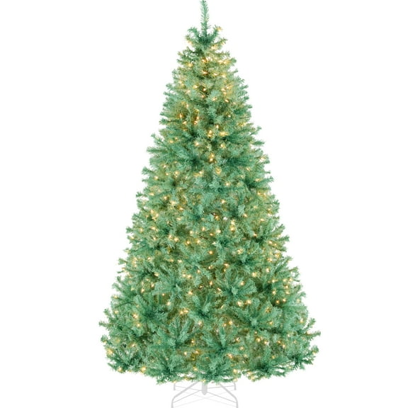 Best Choice Products 9ft Pre-Lit Sage Green Christmas Tree, Artificial Holiday Decoration w/ 900 Lights