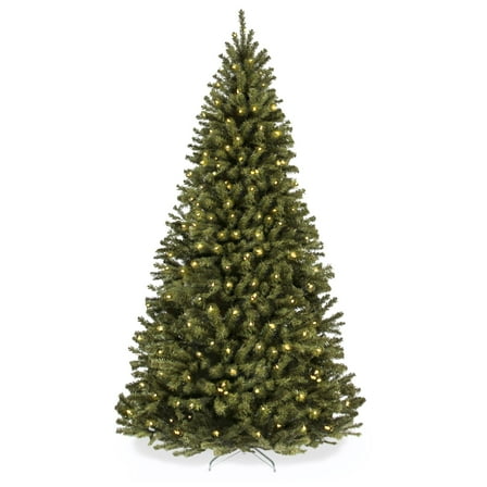 Best Choice Products 9ft Pre-Lit Spruce Artificial Christmas Tree w/ Easy Assembly, Metal Hinges & Foldable Base