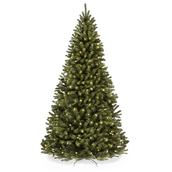 Best Choice Products 9ft Pre-Lit Spruce Artificial Christmas Tree w/ Easy Assembly, Metal Hinges & Foldable Base