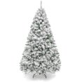 thumbnail image 1 of Best Choice Products Artificial Flocked Christmas Tree, 9ft Premium Unlit Pine Holiday Decor w/Metal Stand  Green, 1 of 9