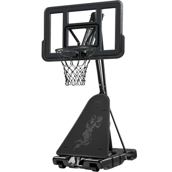 Best Choice Products Adjustable 4.4-10ft Basketball Hoop, Portable Goal w/Shatterproof Backboard, Ball Return - Charcoal