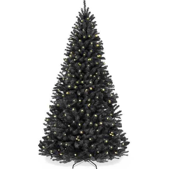 Best Choice Products Artificial Christmas Tree, 6ft Premium Pre-Lit Spruce Design, Dense Branches  Black Spruce