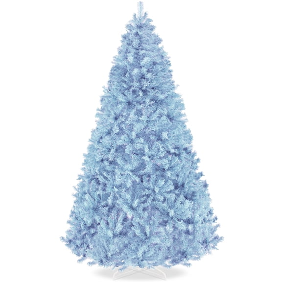 Best Choice Products Artificial Christmas Tree, 6ft Premium Unlit Pine Design, Dense Branches  w/Easy Assembly  - Baby Blue